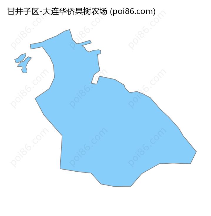 大连华侨果树农场边界地图