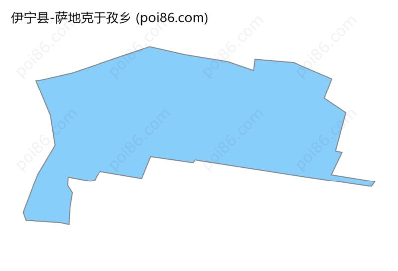 萨地克于孜乡边界地图