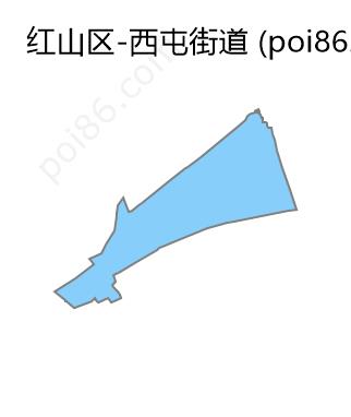 西屯街道边界地图