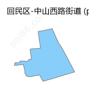 中山西路街道边界地图