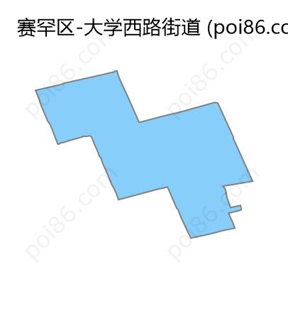 大学西路街道边界地图