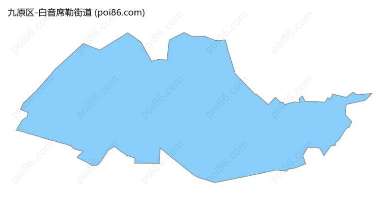 白音席勒街道边界地图