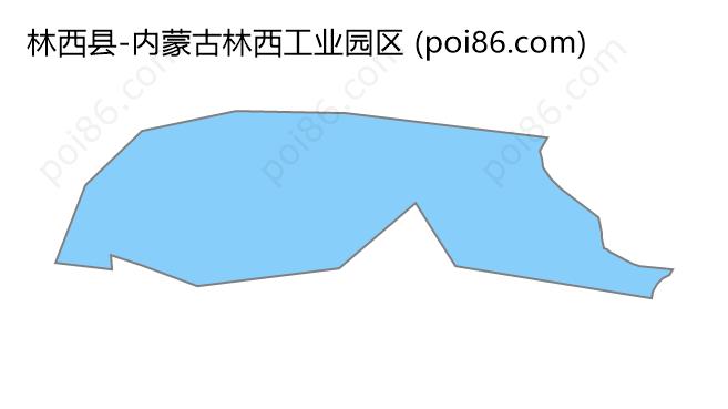 内蒙古林西工业园区边界地图