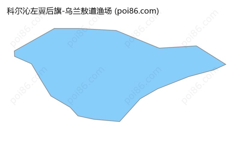 乌兰敖道渔场边界地图