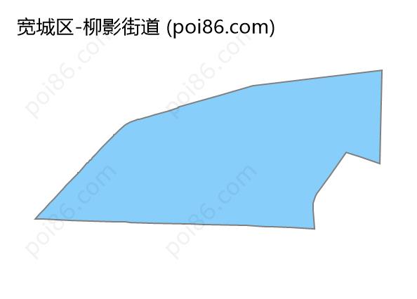 柳影街道边界地图