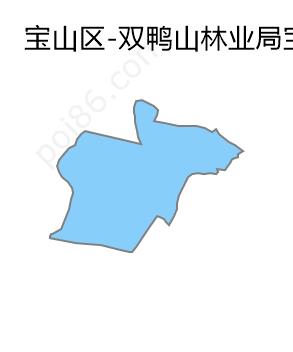 双鸭山林业局宝山经营所边界地图