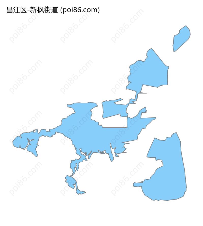 新枫街道边界地图