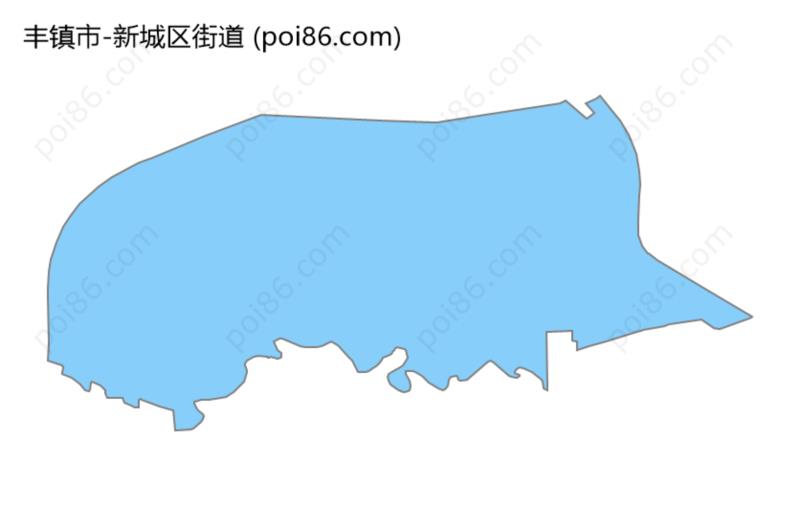 新城区街道边界地图