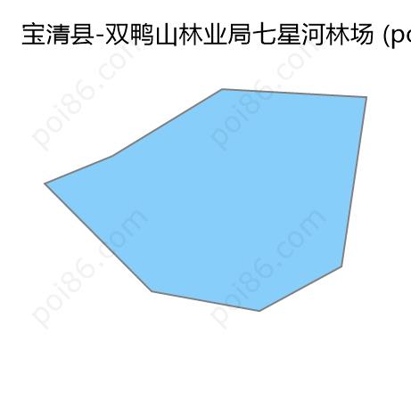 双鸭山林业局七星河林场边界地图