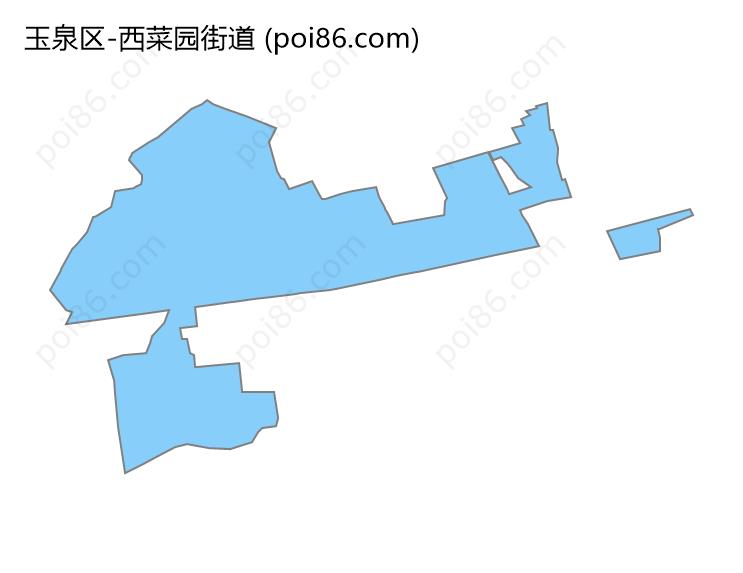 西菜园街道边界地图