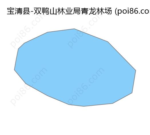 双鸭山林业局青龙林场边界地图