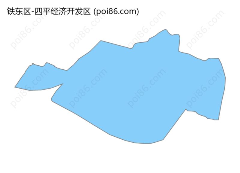 四平经济开发区边界地图