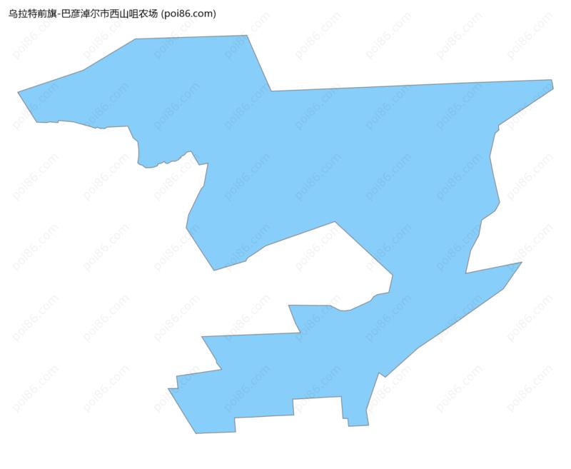 巴彦淖尔市西山咀农场边界地图