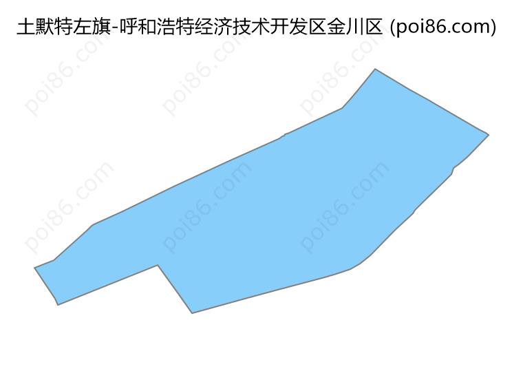 呼和浩特经济技术开发区金川区边界地图