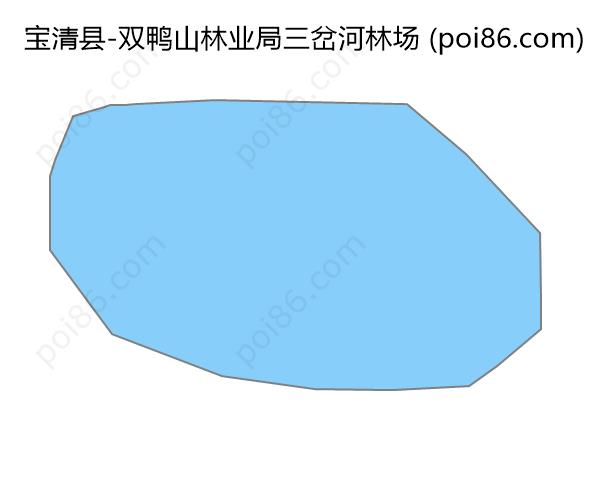 双鸭山林业局三岔河林场边界地图