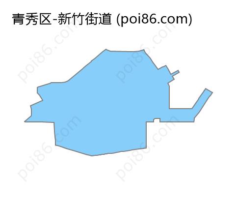 新竹街道边界地图