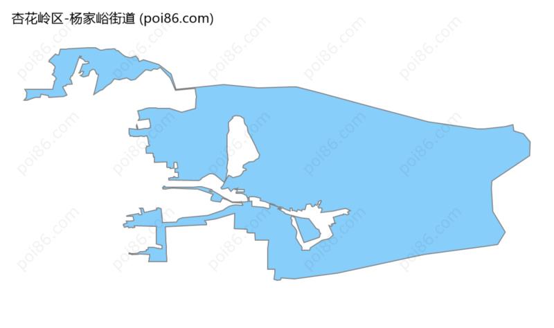 杨家峪街道边界地图