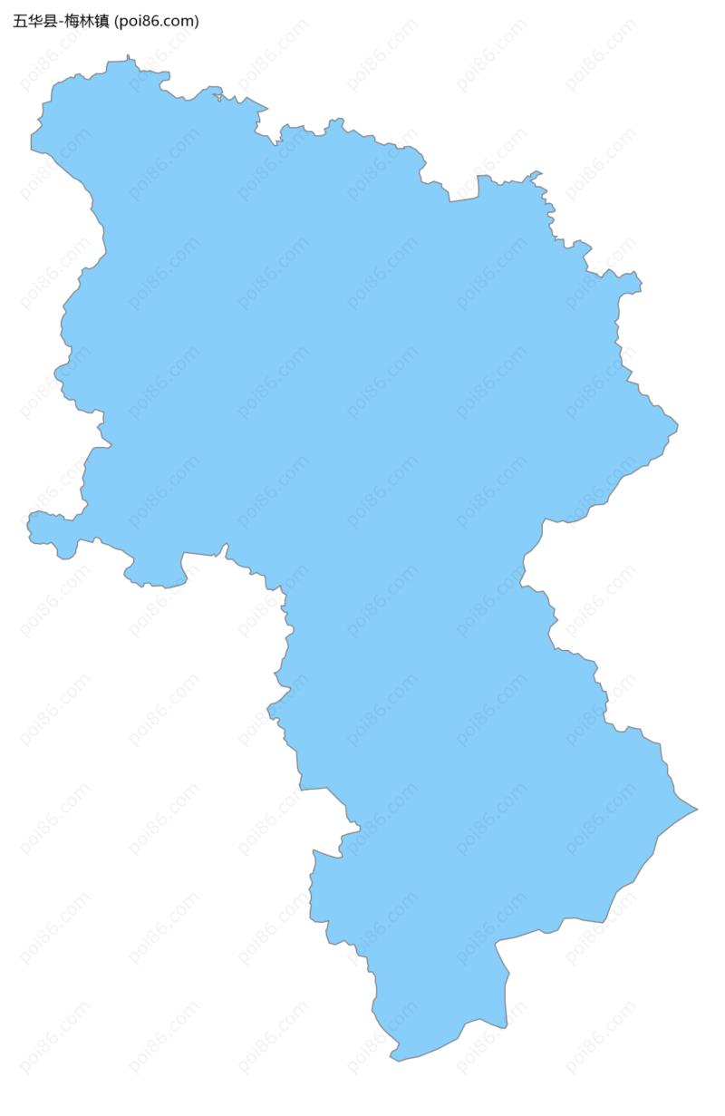 梅林镇边界地图