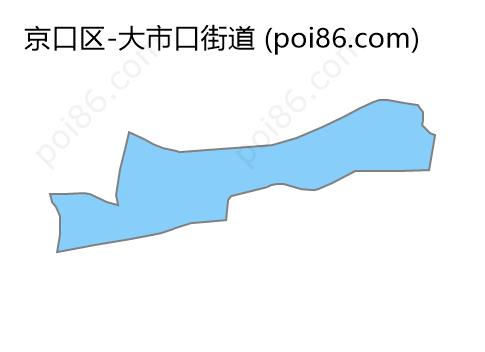 大市口街道边界地图