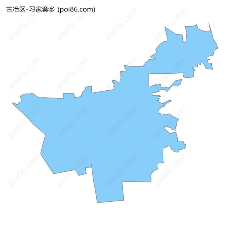 习家套乡边界地图