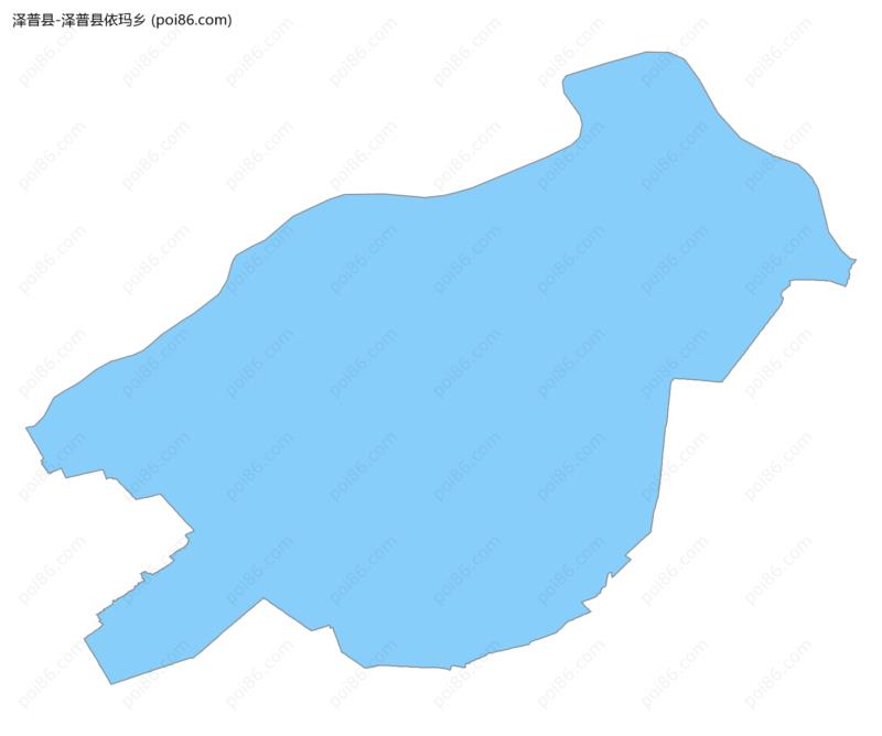 泽普县依玛乡边界地图