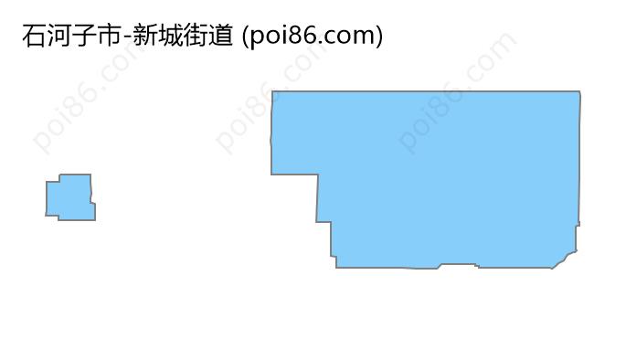 新城街道边界地图