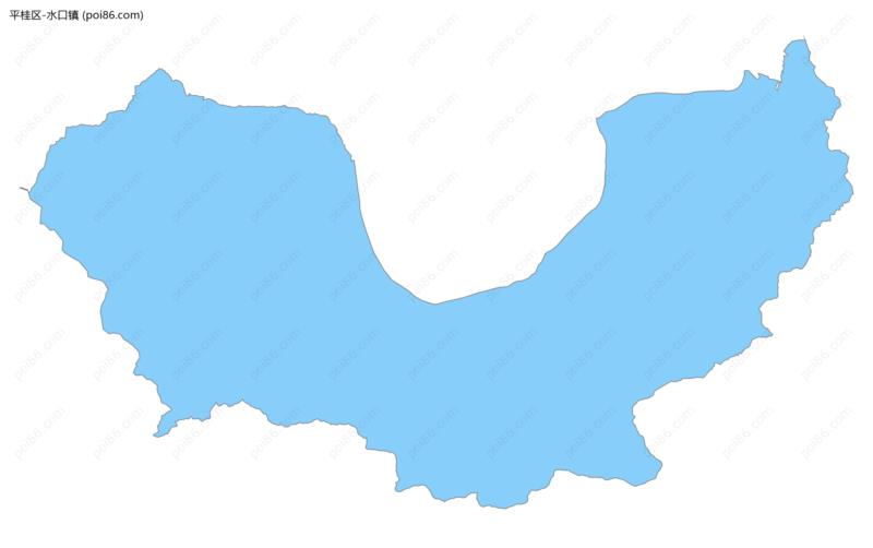 水口镇边界地图