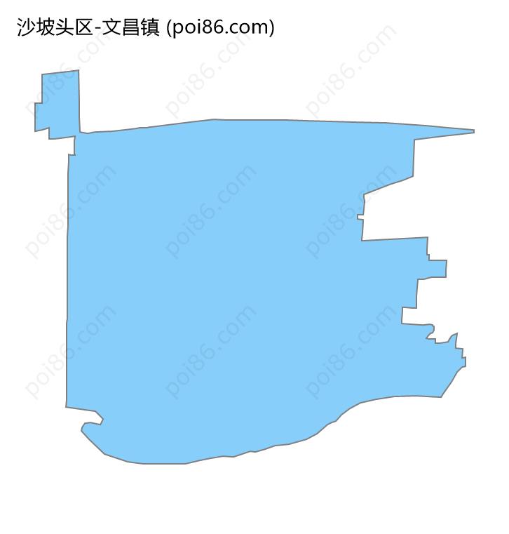 文昌镇边界地图