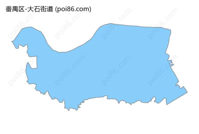 大石街道边界地图