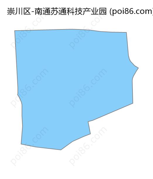 南通苏通科技产业园边界地图