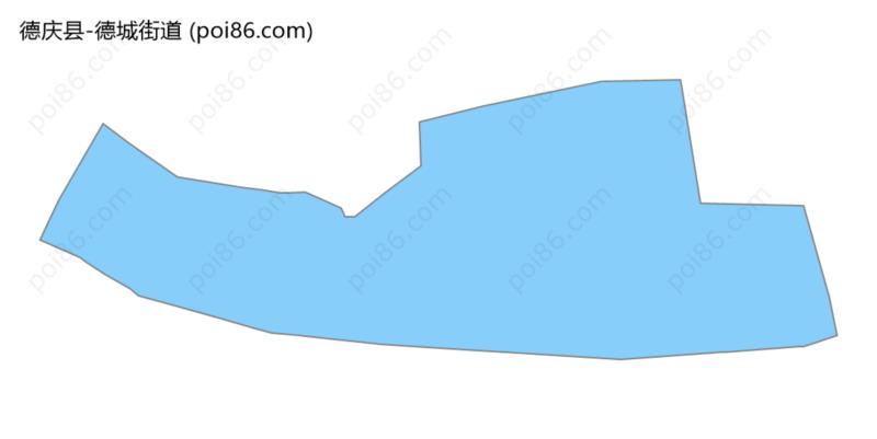 德城街道边界地图
