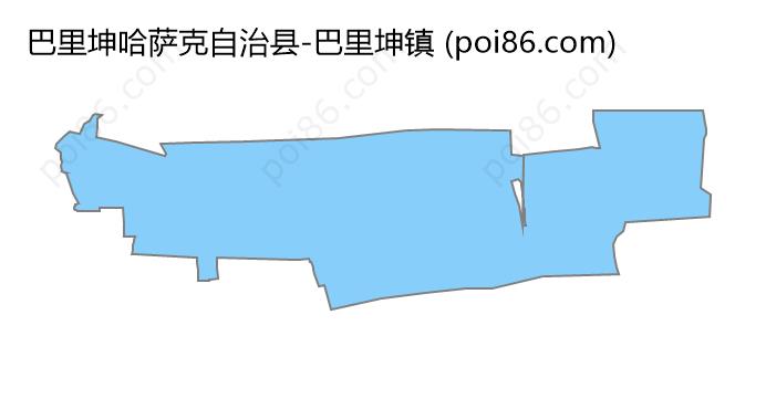 巴里坤镇边界地图