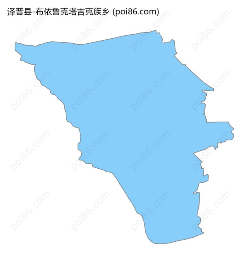 布依鲁克塔吉克族乡边界地图