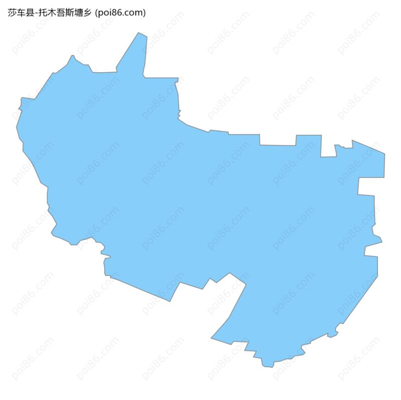 托木吾斯塘乡边界地图