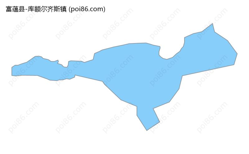 库额尔齐斯镇边界地图