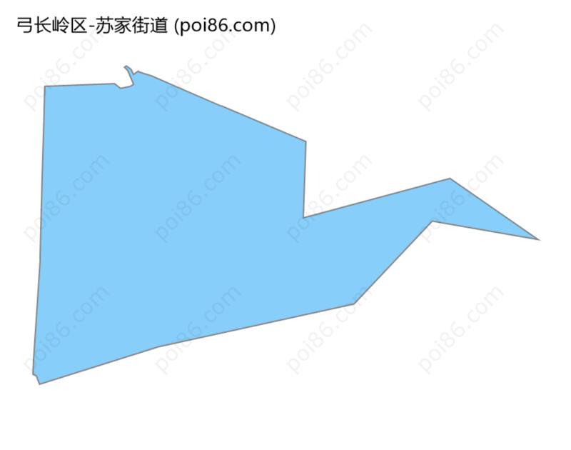 苏家街道边界地图