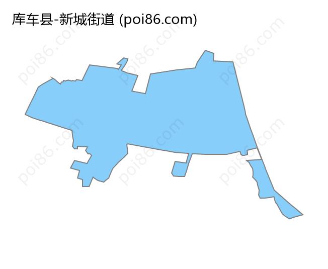 新城街道边界地图