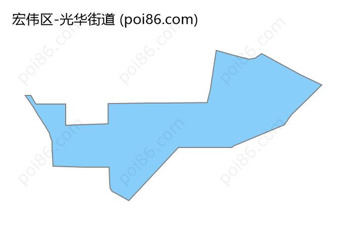 光华街道边界地图