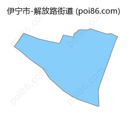 解放路街道边界地图