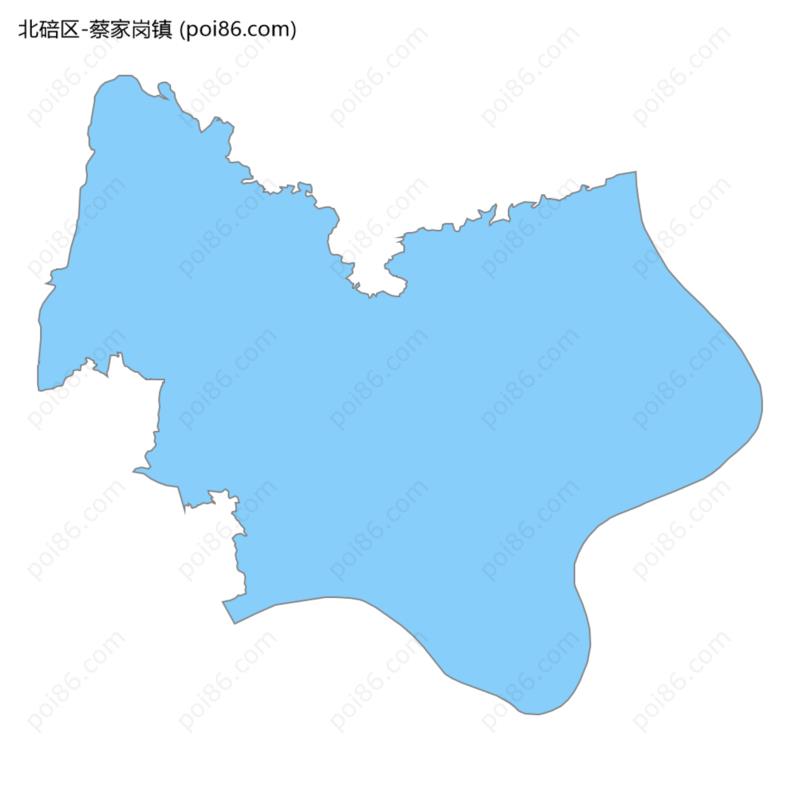 蔡家岗镇边界地图