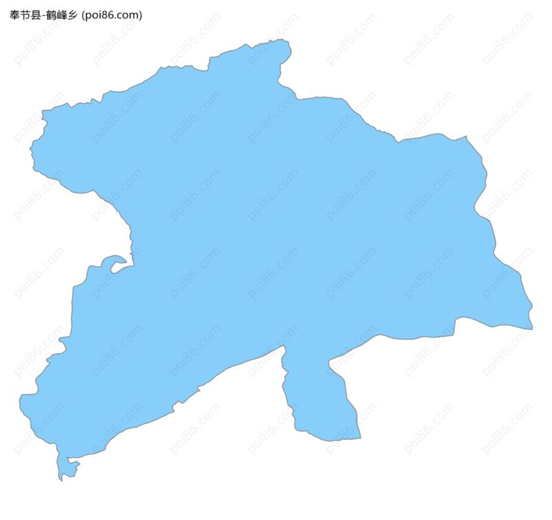 鹤峰乡边界地图