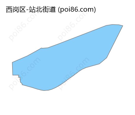 站北街道边界地图