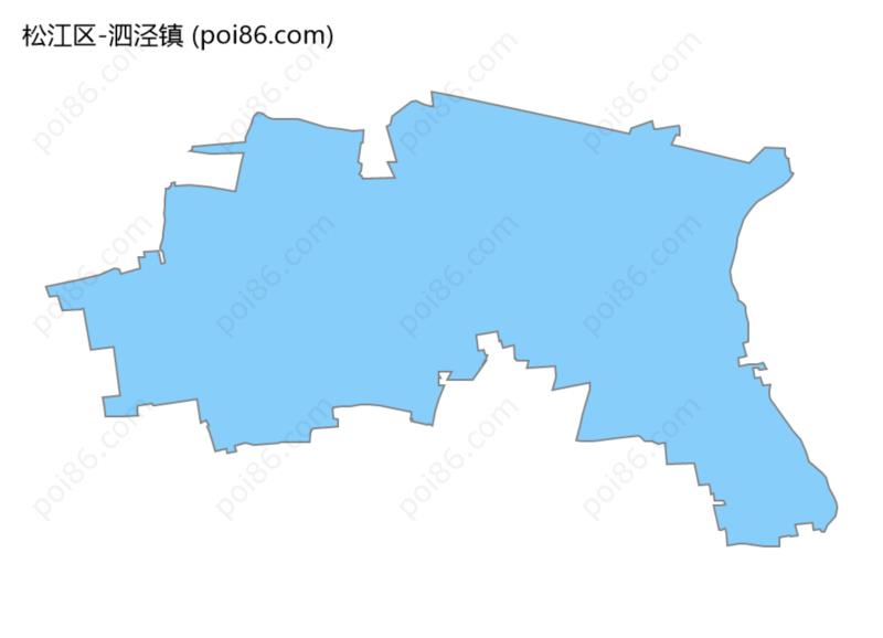 泗泾镇边界地图
