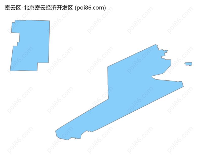 北京密云经济开发区边界地图