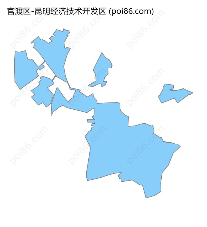 昆明经济技术开发区边界地图