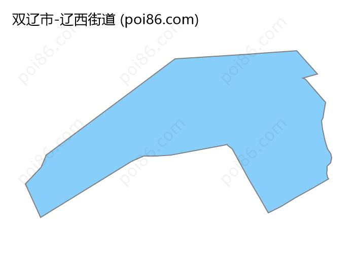 辽西街道边界地图