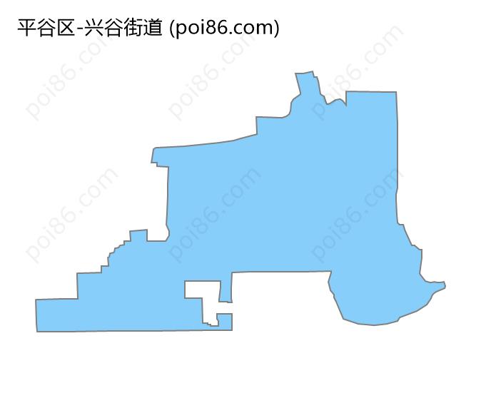 兴谷街道边界地图