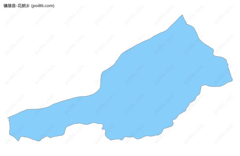 花朗乡边界地图
