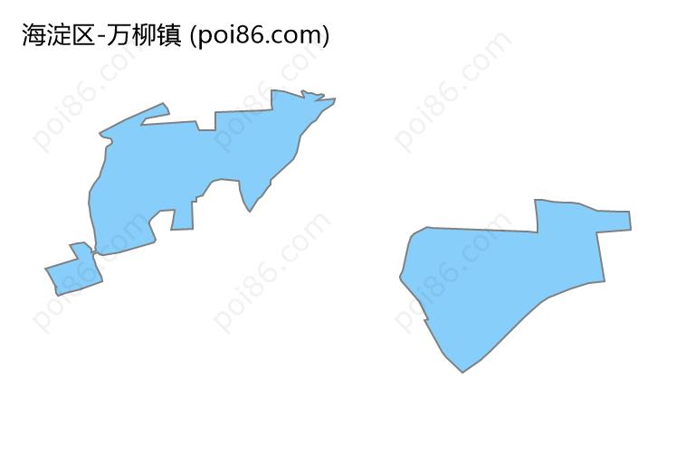 万柳镇边界地图