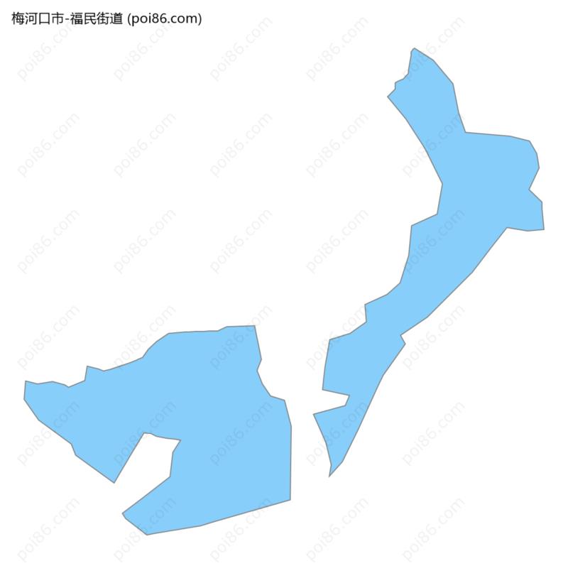 福民街道边界地图